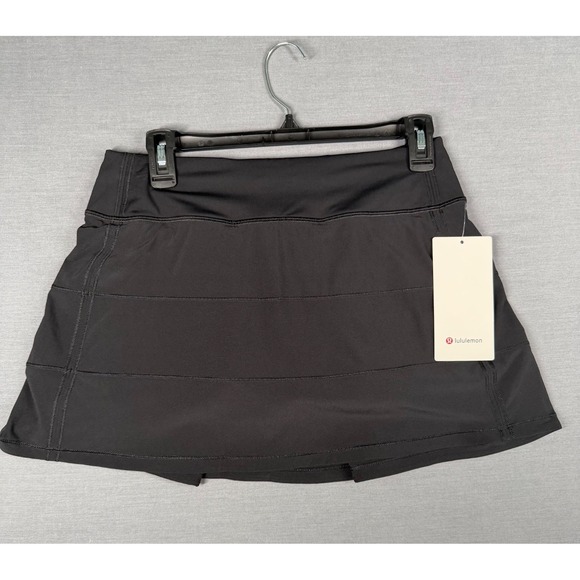 lululemon athletica Pants - Lululemon Pace Rival Mid-Rise Skirt Black NWT Size 6 Pockets Excellent Tennis